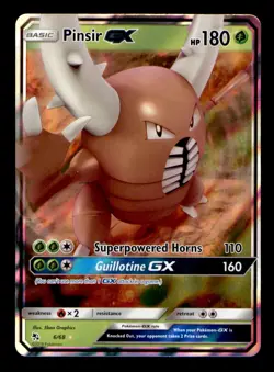 Pinsir GX 6/68 Holo GX Rare Hidden Fates Pokemon Near Mint - Image 1