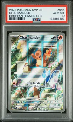 2023 POKEMON SVP EN-SV BLACK STAR PROMO #044 CHARMANDER PSA 10 - Image 1