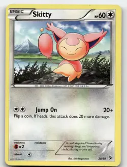 SKITTY 28/39 KALOS STARTER SET POKEMON MP/HP - Image 2