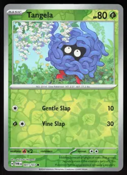 Tangela 001/167 Common Twilight Masquerade Pokemon Reverse Holo Near Mint - Image 1