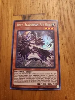Yu-Gi-Oh! Beat, Bladesman Fur Hire DASA-EN017 Unl Edition Secret Rare NM - Image 1