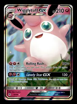 Wigglytuff GX 42/68 Holo GX Rare Hidden Fates Pokemon Near Mint - Image 1