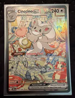 Pokemon Cinccino ex 119/086 Mega Evolution Chaos Rising SIR PACK FRESH NM - Image 1