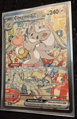 Pokemon Cinccino ex 119/086 Mega Evolution Chaos Rising SIR PACK FRESH NM - Image 3