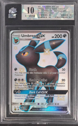2019 POKEMON SM HIDDEN FATES #SV69/SV94 UMBREON GX SHINY VAULT 10 - Image 1
