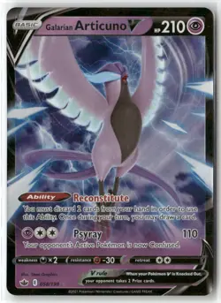 Galarian Articuno V 058/198 Holo V Rare Chilling Reign Pokemon Near Mint - Image 1
