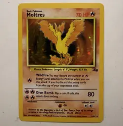 Pokemon Moltres 12/62 Fossil Holo Near Mint NM - Image 1