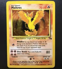 Pokemon Moltres 12/62 Fossil Holo Near Mint NM - Image 2