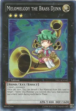 Melomelody the Brass Djinn - YS12-EN042 - Super Rare - 1st Edition - Lightly Pla - Image 1