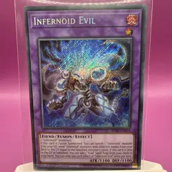 YUGIOH- INFERNOID EVIL -SECRET RARE- NEAR MINT -BLTR-EN013 -1st Edition - Image 1