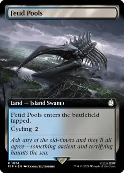 ~ Fetid Pools (Extended Art) (Surge Foil) ~ NM Foil ~ UB: Fallout ~ MTG ~ - Image 1