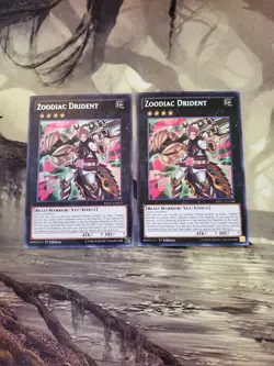 Yugioh - Zoodiac Drident MP17-EN208 NM 1st ed Secret Rare x2 - Image 1