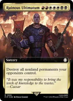 ~ Ruinous Ultimatum (Extended Art) (Surge Foil) ~ NM Foil ~ UB: Fallout ~ MTG ~ - Image 1
