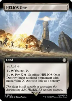 ~ HELIOS One (Extended Art) (Surge Foil) ~ NM Foil ~ UB: Fallout ~ MTG ~ - Image 1