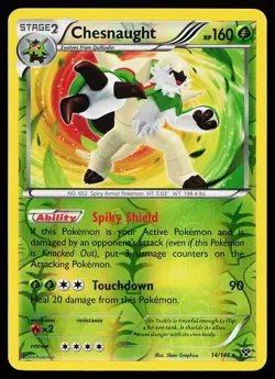 Chesnaught 14/146 Reverse Holo Rare XY Pokemon Card - Image 1