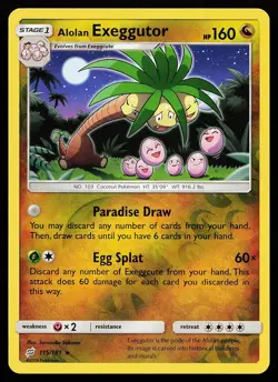 Alolan Exeggutor 115/181 Reverse Holo Rare Team Up Pokemon Card - Image 1