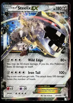 Steelix EX 67/114 Holo Steam Siege Pokemon Card - Image 1