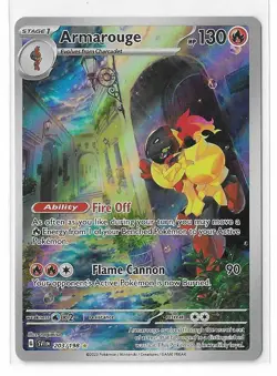 Armarouge 203/198 Scarlet & Violet Illustration Rare Pokemon TCG Card NM - Image 1