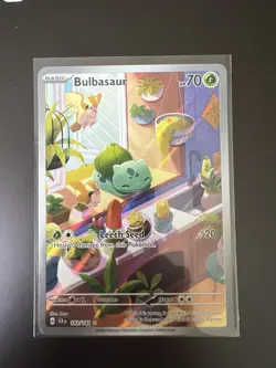Pokemon TCG Bulbasaur Stellar Crown Illustration Holo Card 143/142 NM/M - Image 1