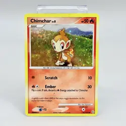 Pokemon TCG Chimchar Diamond & Pearl 76/130 Vintage Holo Card MP - Image 1
