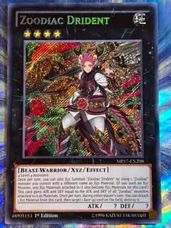 Yu Gi Oh TCG - Zoodiac Drident - MP17-EN208 - Secret Rare 1st Edition - Image 2