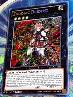 Yu Gi Oh TCG - Zoodiac Drident - MP17-EN208 - Secret Rare 1st Edition - Image 3
