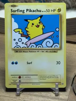 Pokemon XY Evolutions: Surfing Pikachu 111/108 Secret Rare - NM/M - Image 1