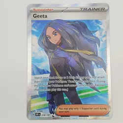 Pokemon Trainer Crispin TCG Full Art Holo Ultra Rare 218/197 Obsidian Flames NM - Image 1