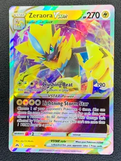 Zeraora VSTAR 055/159 Ultra Rare Holo Crown Zenith Sword & Shield Pokemon - Image 1