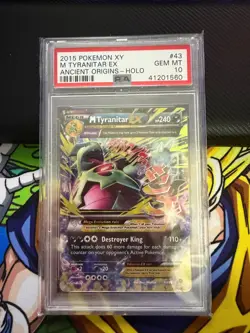 ** PSA 10 ** 2015 Pokemon XY M Tyranitar EX Ancient Origins - Holo - Image 1