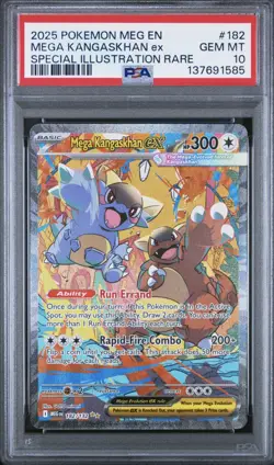 2025 POKEMON MEG EN-MEGA EVOLUTION #182 MEGA KANGASKHAN EX PSA 10 - Image 1