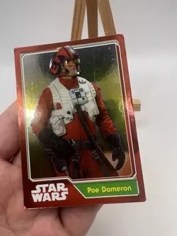 STAR WARS : Poe Dameron #186 Topps UK Foil Trading Card THE FORCE AWAKENS - Image 3