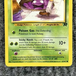 VTG Pokemon Team Rocket Grimer 57/82 Common NM - Image 4
