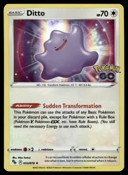 Pokemon Cards Ditto 053/078 Holo Pokemon GO Holo Rare NM - Image 1