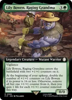 ~ Lily Bowen, Raging Grandma (Extended Art) ~ NM ~ UB: Fallout ~ MTG ~ - Image 1