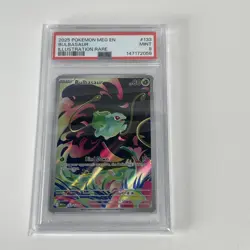 Pokemon 133/132 TCG Bulbasaur Mega Evolution Illustration Rare PSA 9 - Image 1
