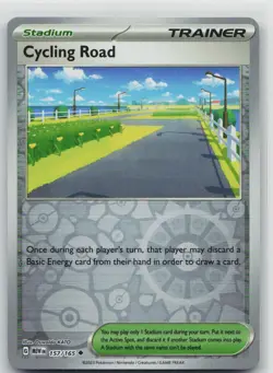 NM Cycling Road 157/165 Uncommon 151 Pokemon Reverse Holo - Image 1