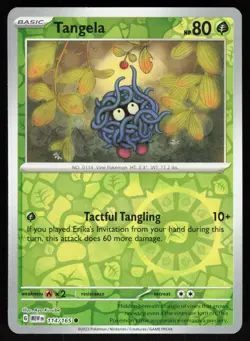 Tangela 114/165 Common 151 Pokemon Reverse Holo Near Mint - Image 1