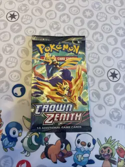 Pokemon TCG Sword and Shield Crown Zenith x1 Booster Pack Sealed - Image 1