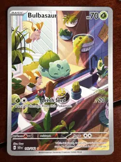 Pokemon Stellar Crown Bulbasaur 143/142 Illustration Rare - Image 1