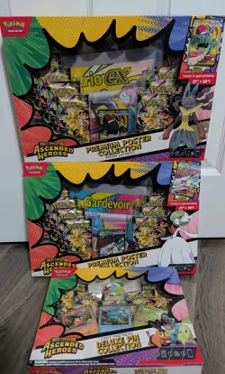 Pokemon Ascended Heroes Premium Poster Collection Pair (2) + Pin Collection - Image 1