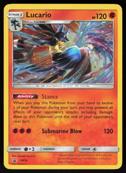 Lucario - SM54 Holo Promo Sun & Moon Promo Pokemon Holo Lightly Played - Image 1