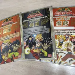 Bandai Dragon Ball Heroes Victory and Runner-up Card Set 6 Pieces Used - Image 1