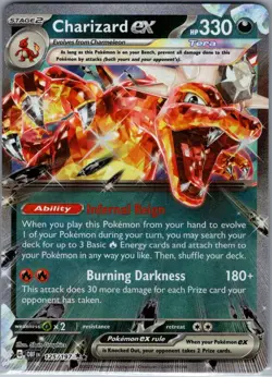 Charizard ex - 125/197 SV03: Obsidian Flames - Pokemon Card - NM - Image 1