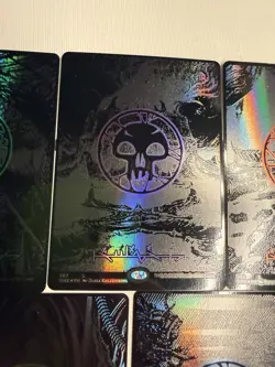 Phyrexia All Will Be One MTG Oil Slick Raised Foil, Set of 5, One of Each Land - Image 2