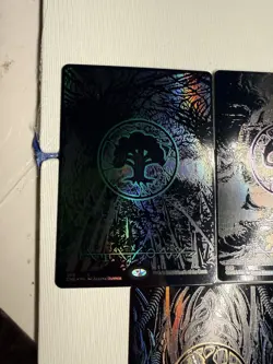 Phyrexia All Will Be One MTG Oil Slick Raised Foil, Set of 5, One of Each Land - Image 3