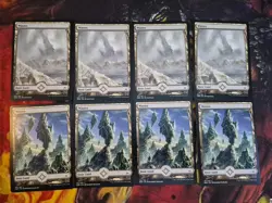 Wastes 183 x4 and 184 x4 - Full Art Oath of the Gatewatch Regular 8 Lands Total - Image 1