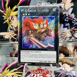 Yugioh M-X-Saber Invoker RA04-EN169 Platinum Secret Rare 1st Ed Near Mint - Image 1