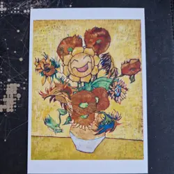 Pokemon Center x Van Gogh Museum - Sunflowers Sunflora Painting 6" x 4" Postcard - Image 1