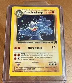 Dark Machamp - 10/82 Team Rocket Unlimited Holo Rare Pokemon TCG - NM/LP - Image 1